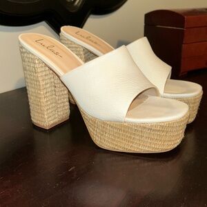 White Lulus Wedged Heels